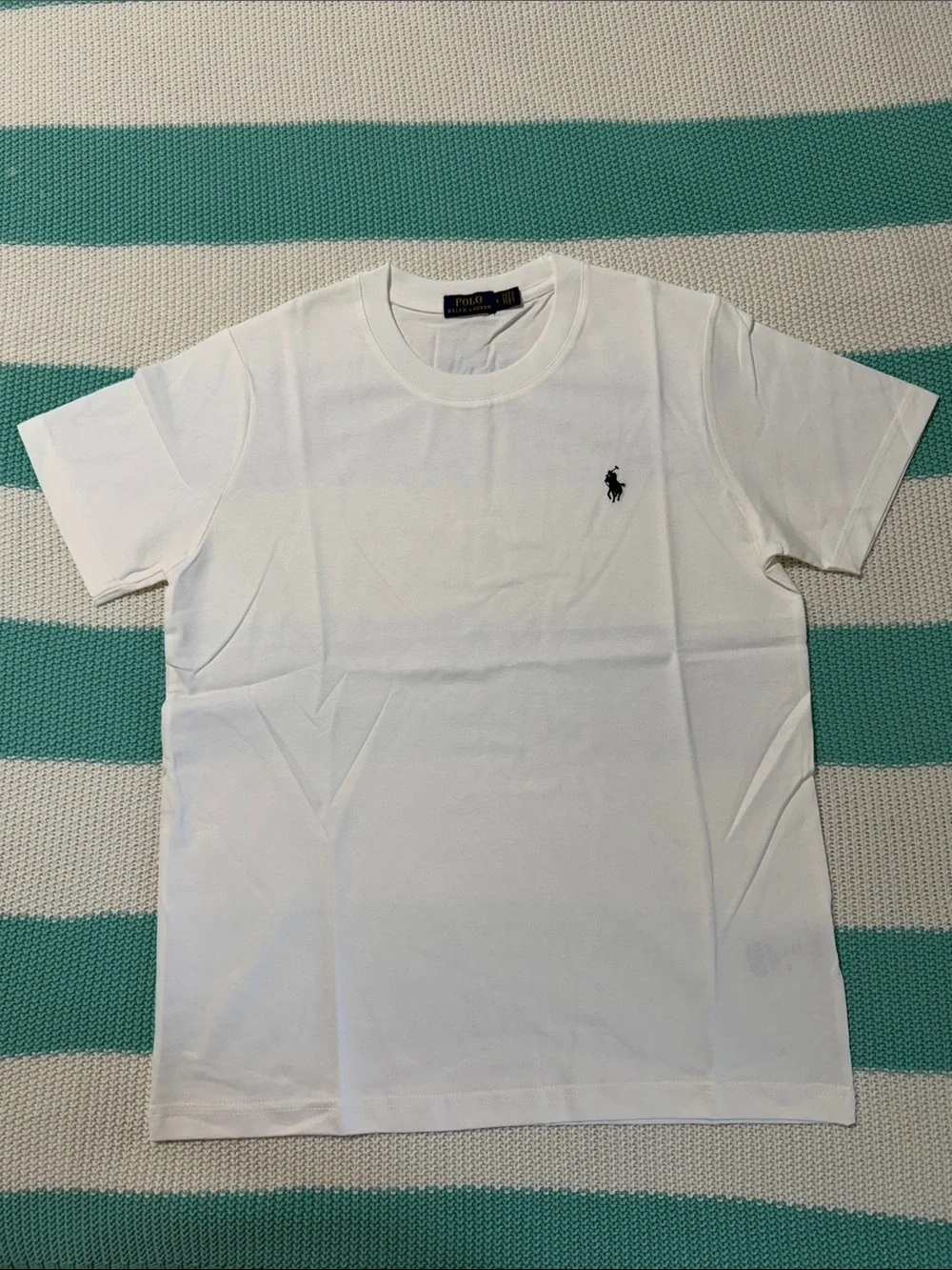 Polo by Ralph Lauren White Crewneck Tee with Black Pony Logo - Picture 2 of 2